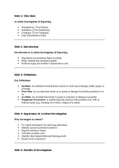 Accident Investigation - Near Miss: An incident that results in no ...