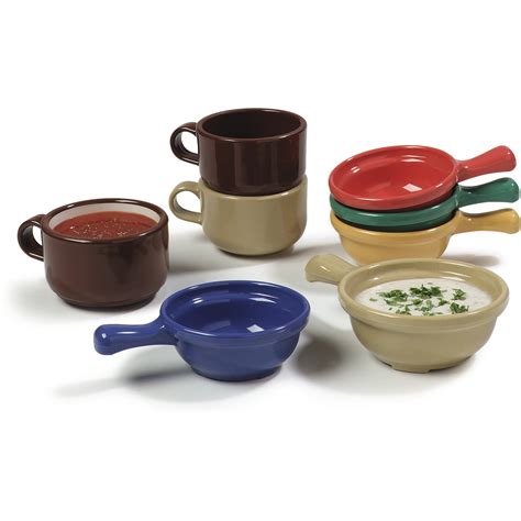 700622 - Handled Soup Bowl 8 oz, 4-5/8" - Honey Yellow | Carlisle ...