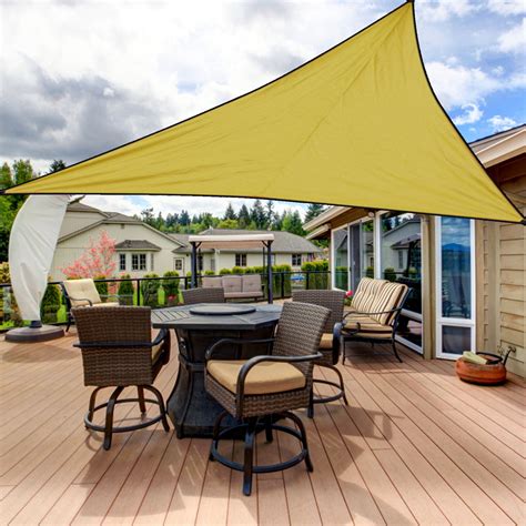 Floleo Triangle Sun Shade Sail 13'x13'x13' UV Block Canopy Outdoor ...
