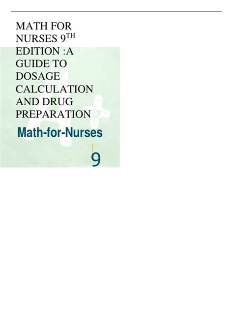 Image result for Basic Math for Nurses