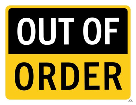 Out Of Order Signs - 25 FREE Printable Signs | Printabulls