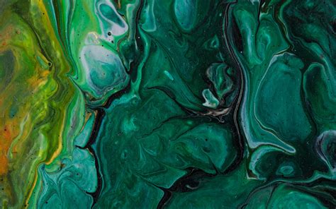 Download wallpaper 3840x2400 paint, stains, canvas, abstraction, green ...