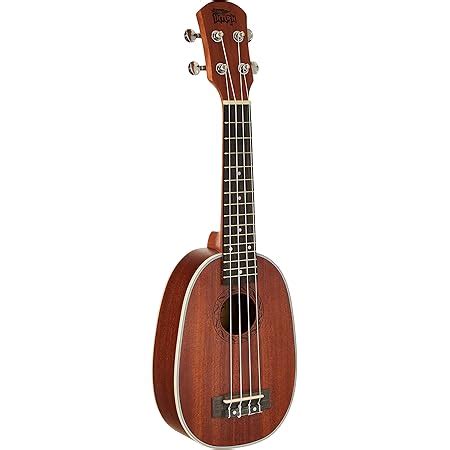 Kadence Ukulele Concert Size 24” Sapele Wood Ukelele, Pineapple/Oval ...