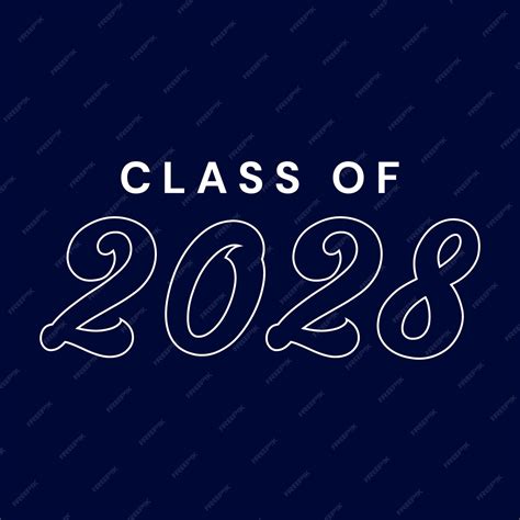 Premium Vector | Typography Class of 2028 for greeting invitation card ...
