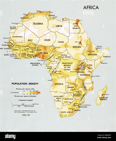 Africa Population Density Stock Photo - Alamy