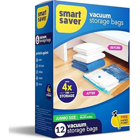 Smart Saver space saving organizer for home - 12 Vacuum Storage Bags ...