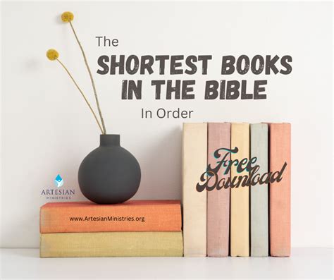 The Shortest Books of the Bible in Order (Free Download) - Artesian ...