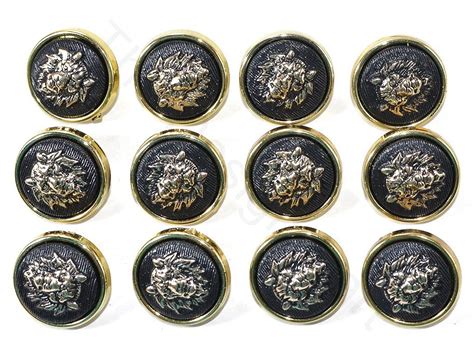 The Design Cart Black Golden Lion Acrylic Coat Buttons for Blazer Suit ...