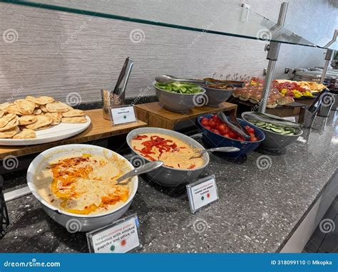 Food Buffet at a Delta Sky Club at DFW Airport Lounge Editorial Image ...