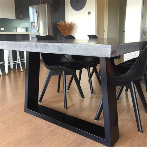 Polished concrete dining table and bench seat patio alfresco etsy ...