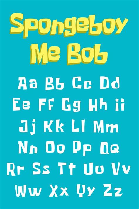 Spongeboy Me Bob - Free Spongebob Font | Spongebob, Spongebob time ...