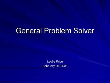 Image result for General Problem Solver Tutorial