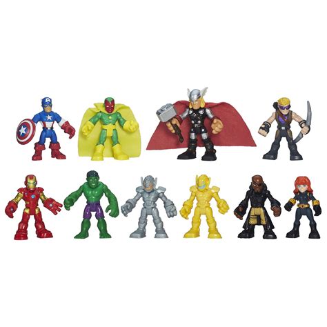 Buy Marvel Playskool Heroes Super Hero Adventures Ultimate Set, 10 ...