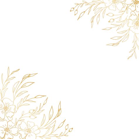 Elegant Golden Floral Border Corner Vector, Elegant Floral Border ...