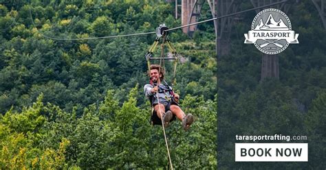 Zip-line above Tara river Canyon - Djurdjevica Tara Bridge | Tara Sport