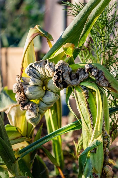 Premium Photo | Diseased corn called corn smut pathogenic fungus ...