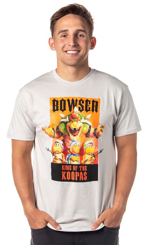Super Mario Bros Movie Shirt Men's Bowser King Of The Koopas Adult T ...