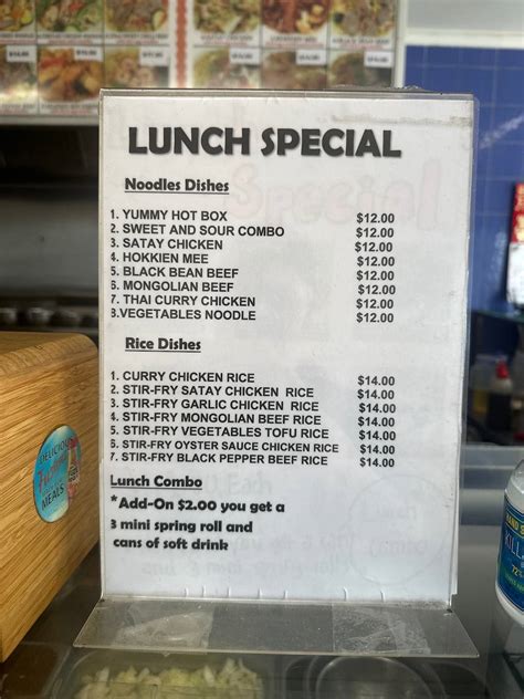 Menu at Yummy Noodle House restaurant, Currajong, 2/198 Woolcock St