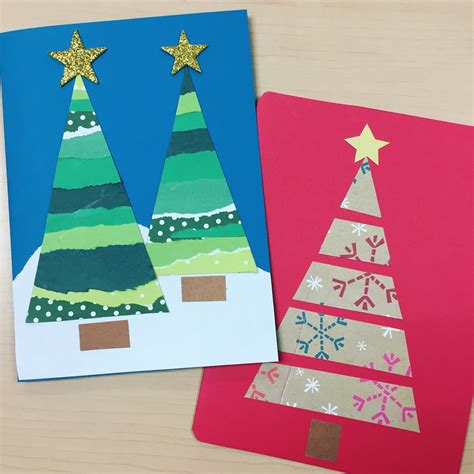 Christmas Tree Collage Card | Gettin' Crafty with Natalie