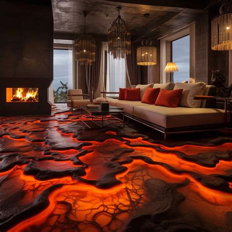 Lava-Inspired Floor: Transform Your Space with Captivating Elegance
