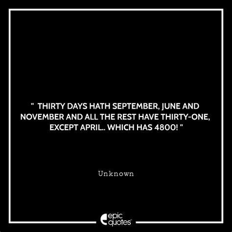 Thirty days hath September, june and November and all the rest have ...