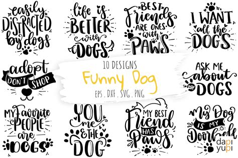 Funny Dog Quotes Bundle Graphic by dapiyupi · Creative Fabrica