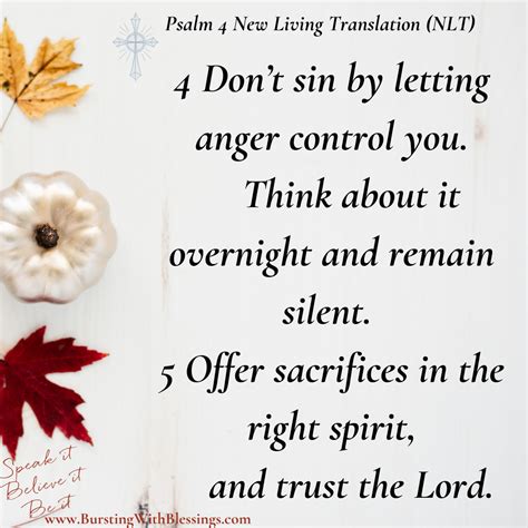 How To Release Your Hurt And Anger: Devotional Psalm 4:4-5