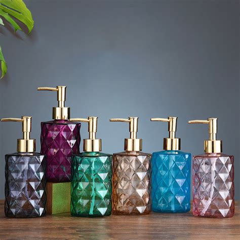 Vienna Grey Textured Glass Dispenser With Nozzle