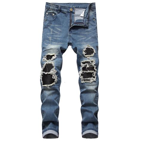 Urban Stylish Gallickan Men's Ripped Jeans, Slim Fit Distressed Denim ...