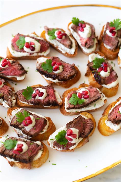Beef Tenderloin Crostini with Horseradish Cream - Pizzazzerie