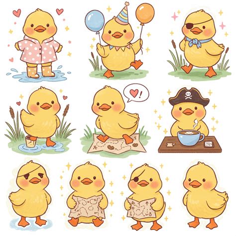 cute duck drawing