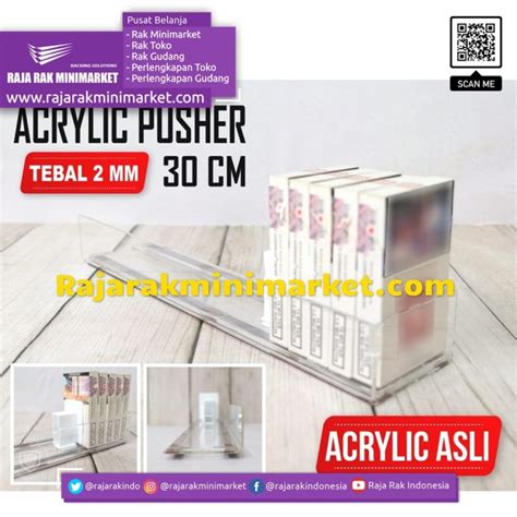 DISPLAY ACRYLIC – AKRILIK PUSHER ROKOK OTOMATIS P.30CM | Jual Rak ...