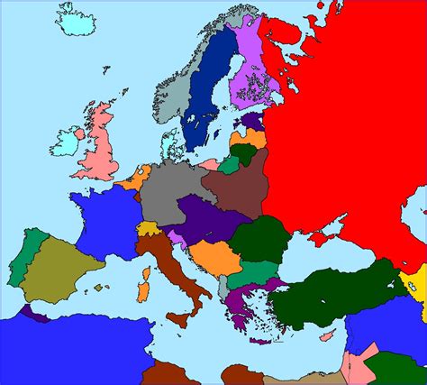 Map Of Europe 1938