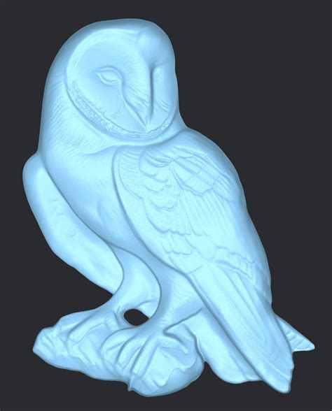 Barn Owl 3D Model STL File: CNC Carving & 3D Printing - Etsy