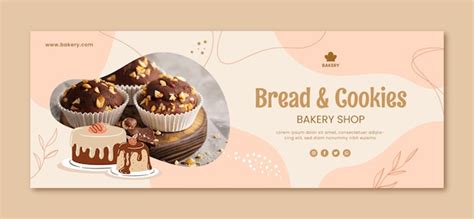 Hand drawn bakery facebook cover design template | Free Vector
