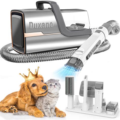 DUXANO Dog Grooming Kit & Dog Hair Vacuum,15000 Pa Powerful Suction ...