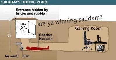 Are Ya Winning, Saddam? | Saddam Hussein's Hiding Place | Know Your Meme