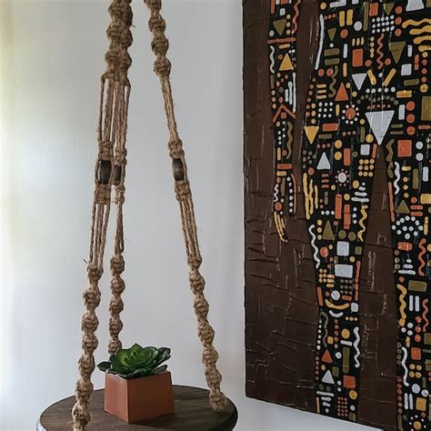 DIY Macrame Table Tutorial 的图像结果