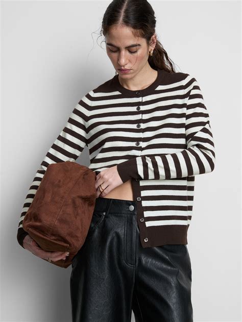 Womens Chocolate Long Sleeve Crew Neck Cardigan | Primark