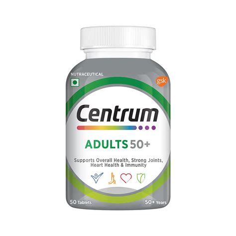 Centrum Adult 50+, World's No.1 Multivitamin with Calcium, Vitamin D3 ...
