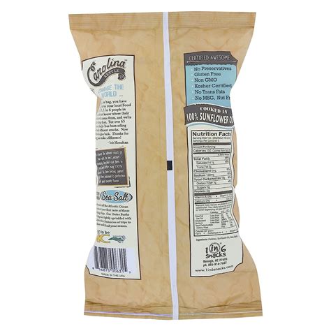 Buy Carolina Kettle Kettle Cooked Potato Chips, Outer Banks Sea Salt, 5 ...