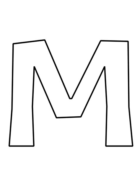 Printable 3D Bubble Letter M