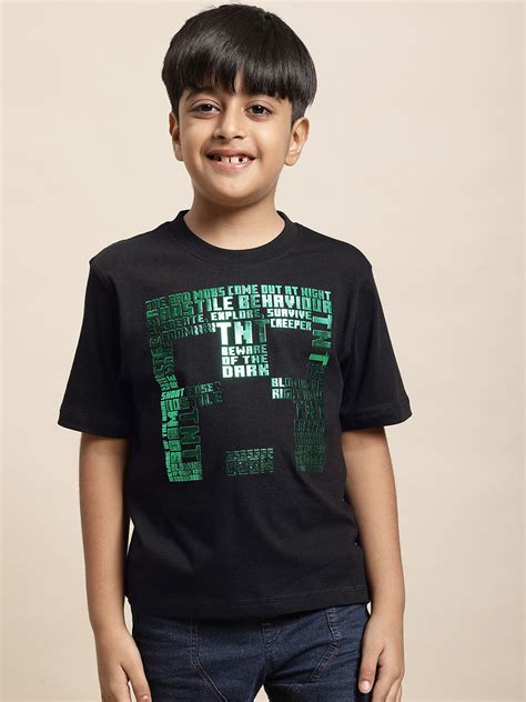Minecraft Black Tshirt For Boys – Kidsville