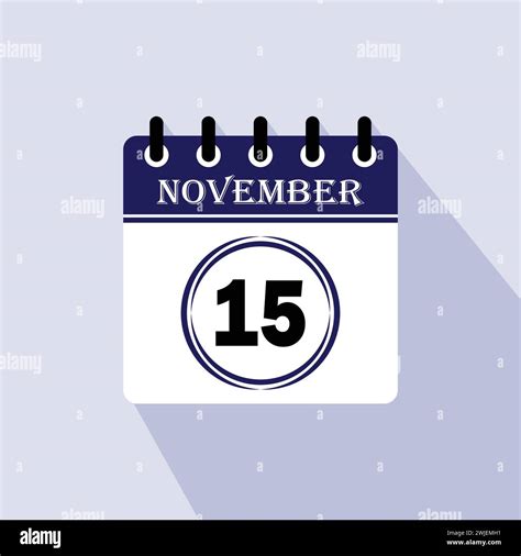 Icon calendar day - 15 November. 15th days of the month, vector ...