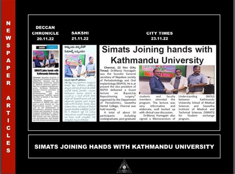 Newspaper Article — ORAL PATHOLOGY-SAVEETHA