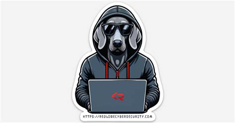 Weimaraner Hacker Dog by Redline Cyber Security | Die cut stickers ...