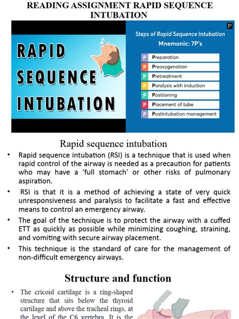 Image result for Rapid Sequence Intubation Algorithm