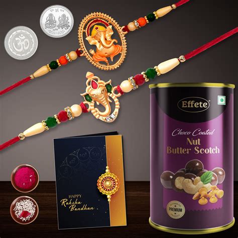 DeoDap Unique Bracelet, Design Rakhi with Card And Chocolate Combo ...