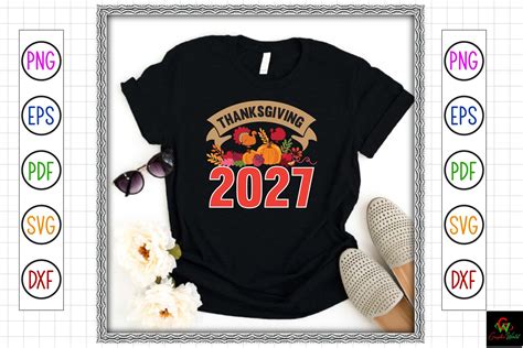 Thanksgiving 2027 Typography Design Graphic by GraphicWorld · Creative ...
