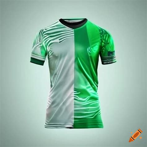 Soccer jersey in green and white variation